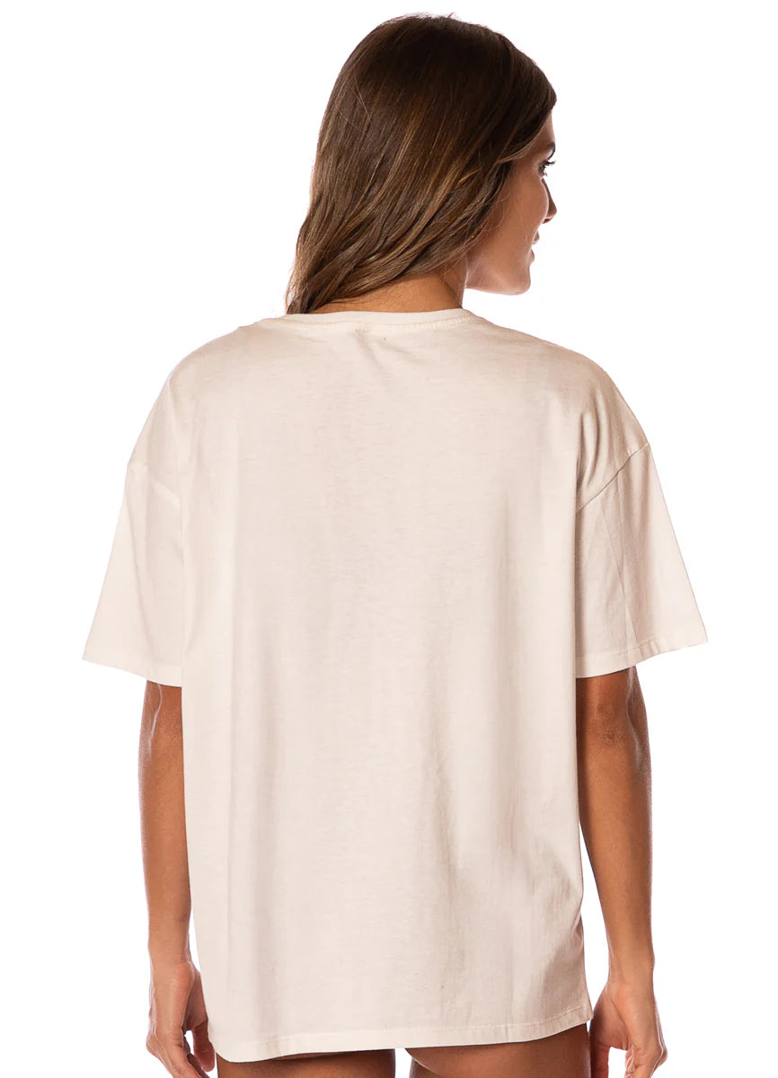 Beige Breeze Azalea T-Shirt - Open White