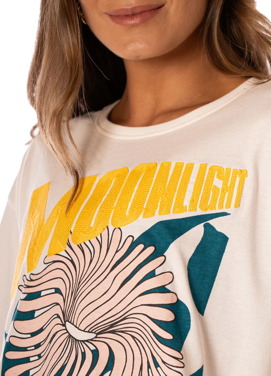 Beige Breeze Azalea T-Shirt - Open White