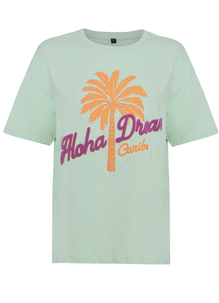 Tropical Haven Azalea T-Shirt - Green