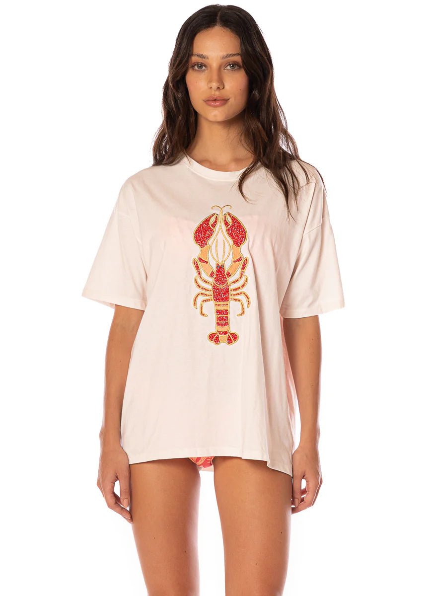 Lobster Azalea T-Shirt - Open White