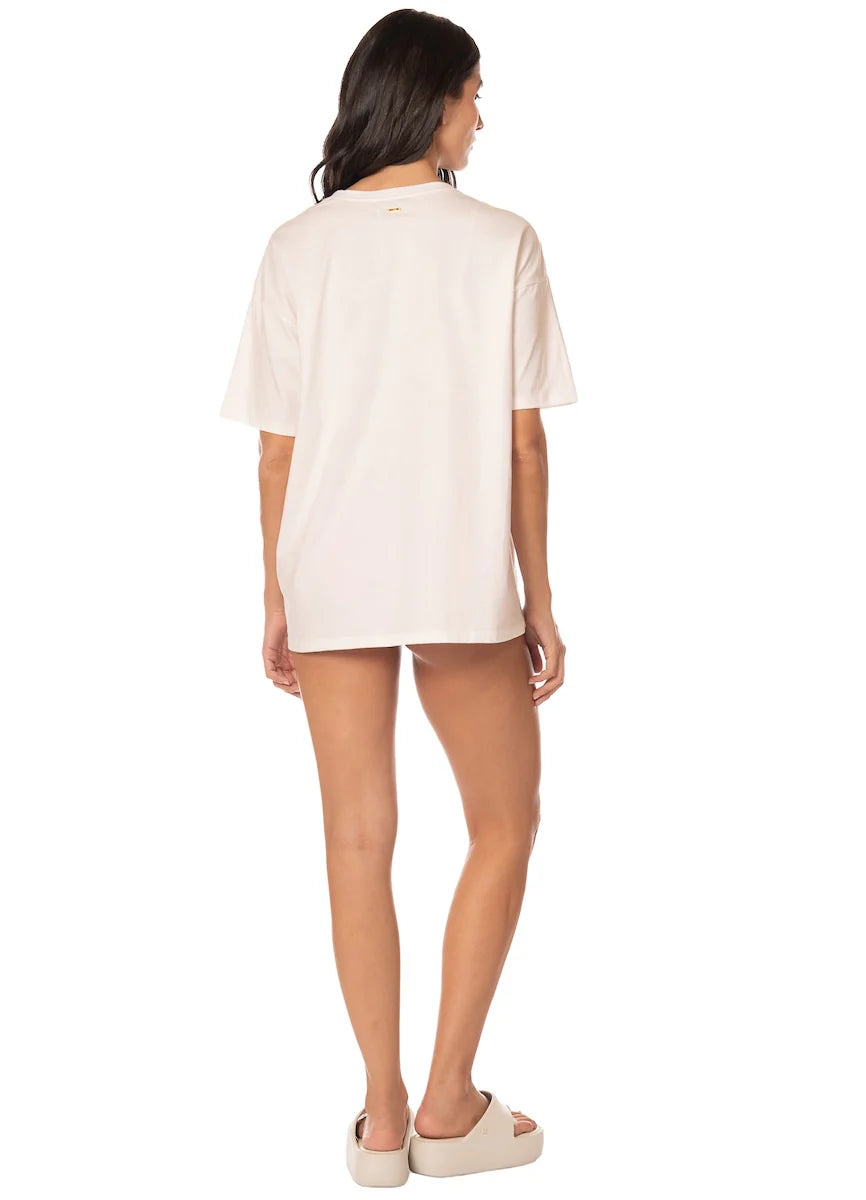 The Beach Azalea T-Shirt - Light Beige