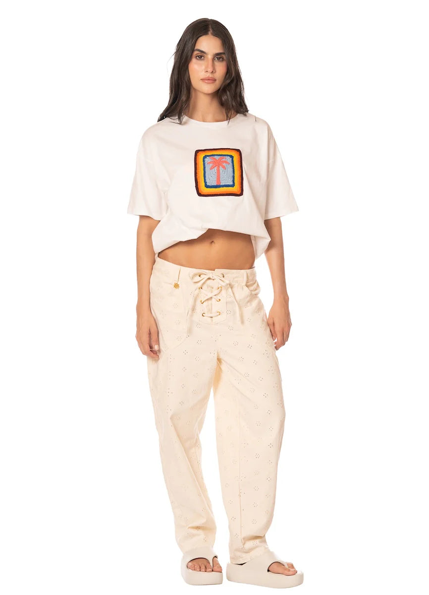 The Beach Azalea T-Shirt - Light Beige