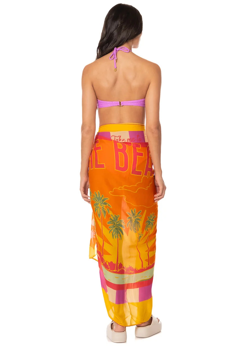 Take Me To The Beach Isla Cover Ups - Open Orange