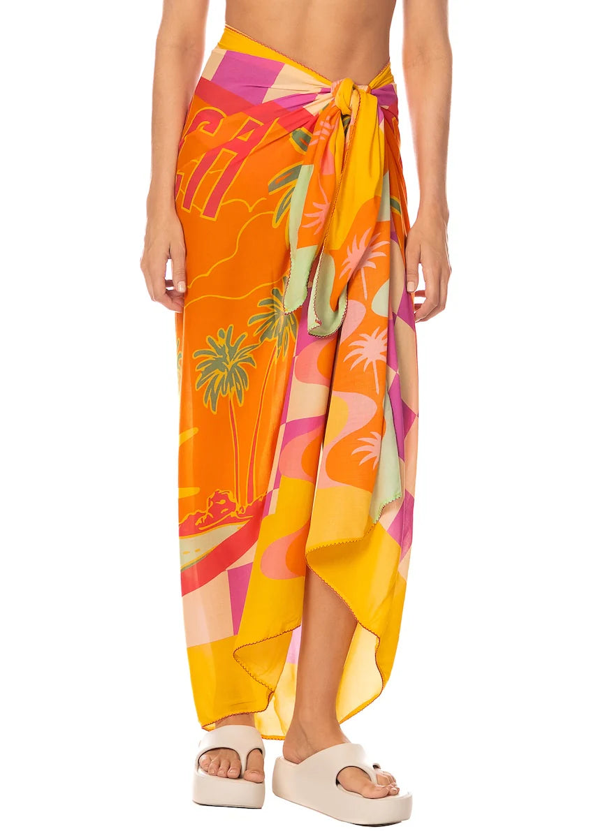 Take Me To The Beach Isla Cover Ups - Open Orange