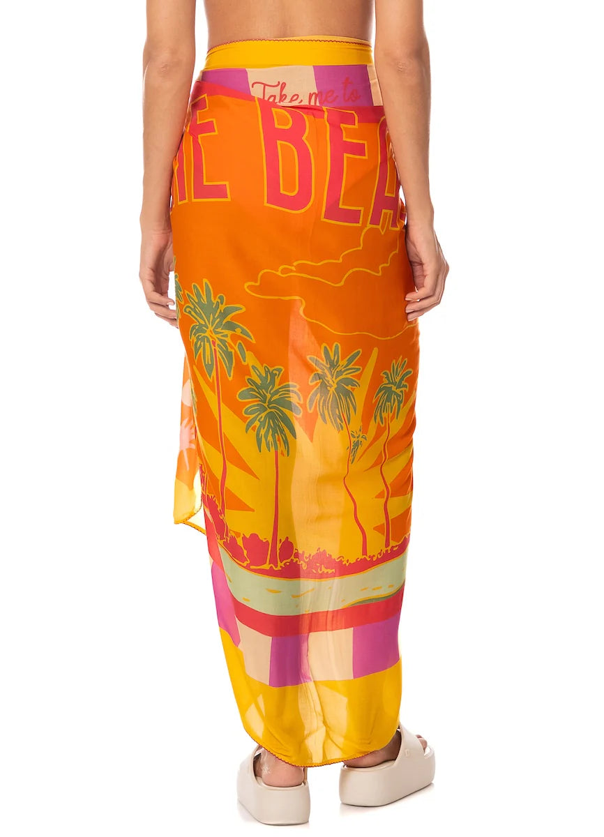 Take Me To The Beach Isla Cover Ups - Open Orange