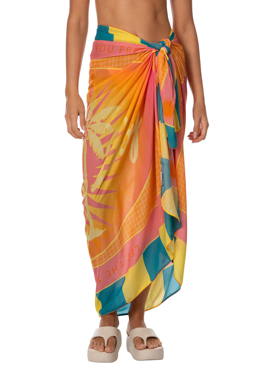 Golden Palm Isla Cover Ups - Lt/Pastel Orange
