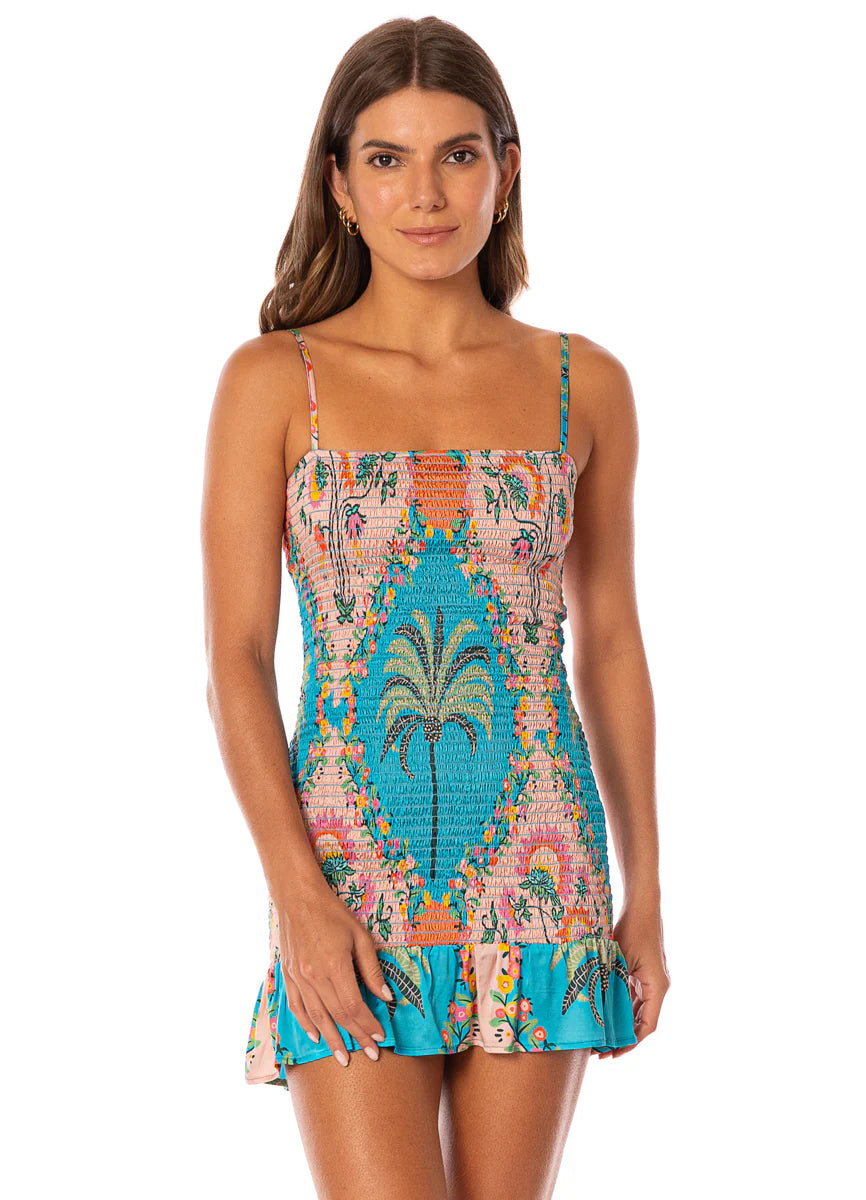 Arabian Palm Zephyra Dress - Aquamarine