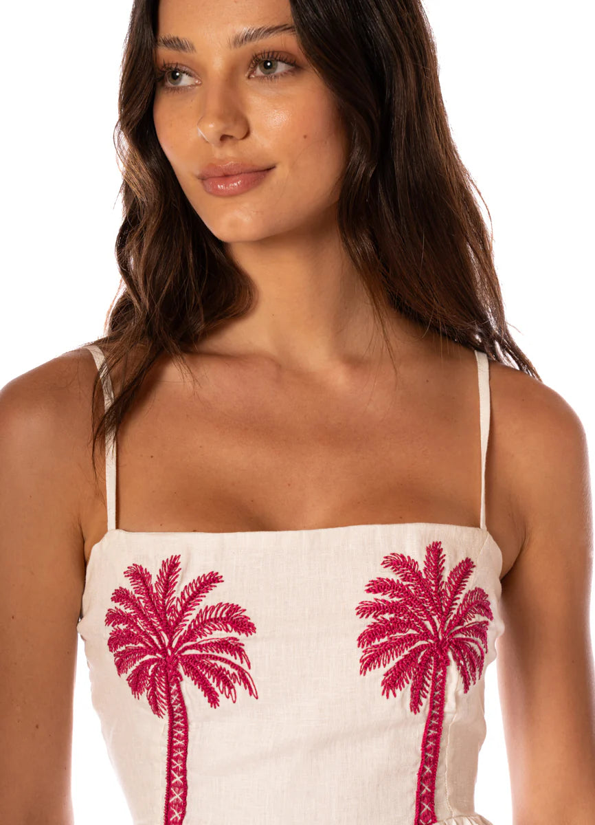 Tropical Haven Ela Dress - Open Beige