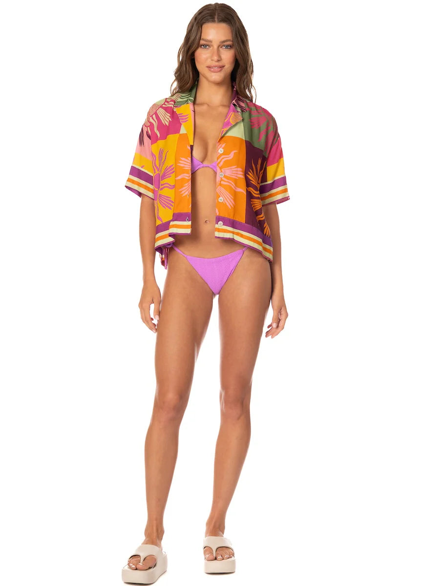 Patch Play Octavia Shirt - Open Purple