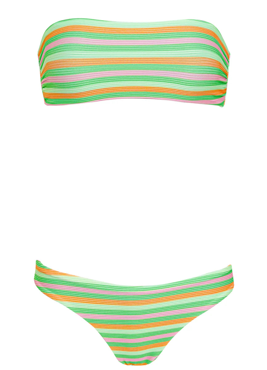 Rainbow Stripe Tiffany Top - Green