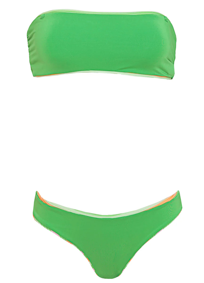 Rainbow Stripe Tiffany Top - Green