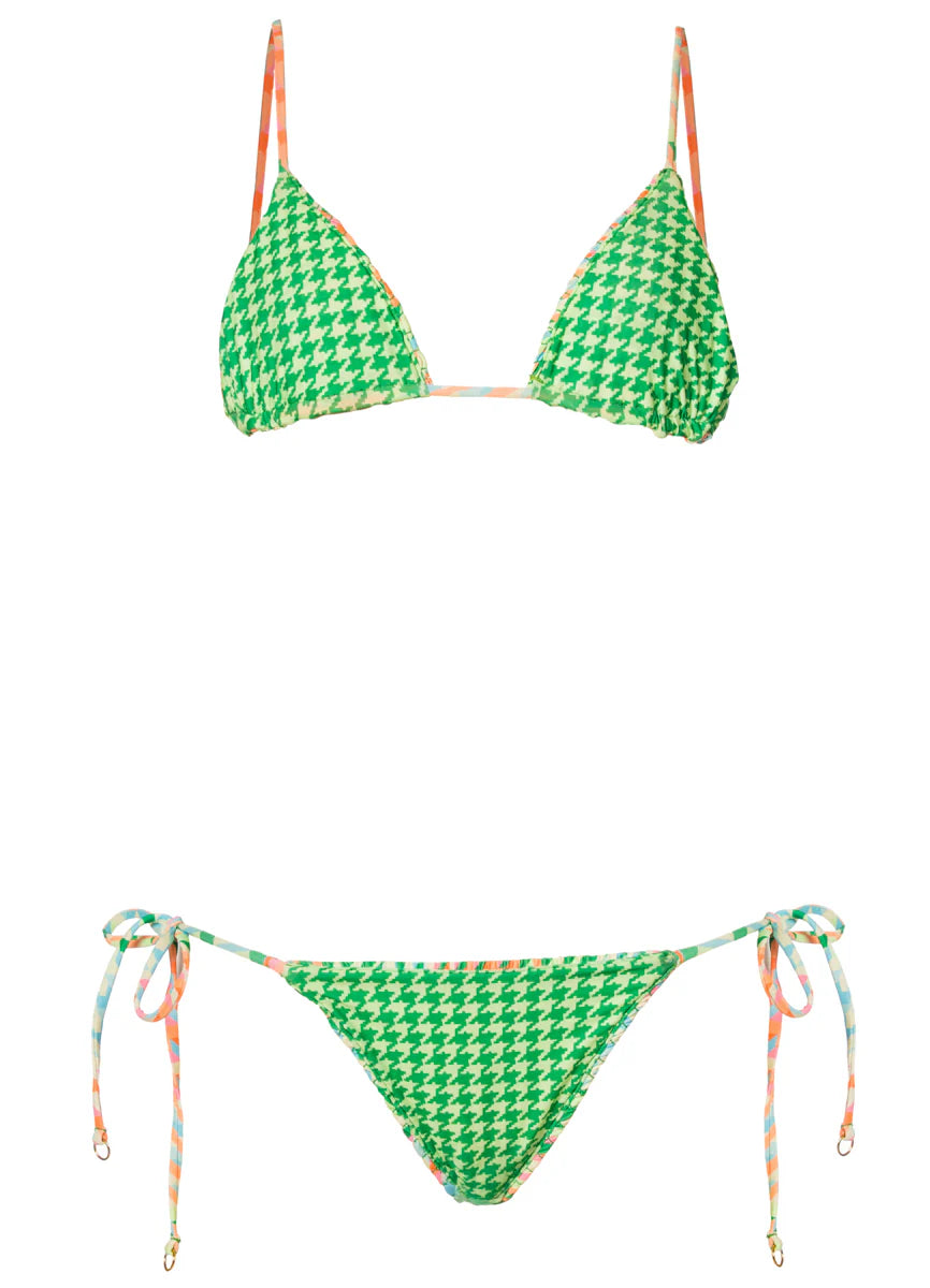 Dreamy Grid Zen Top - Open Green