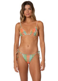 Dreamy Grid Zen Top - Open Green