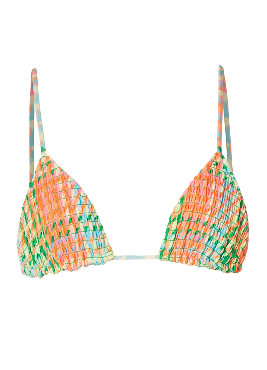 Dreamy Grid Zen Top - Open Green