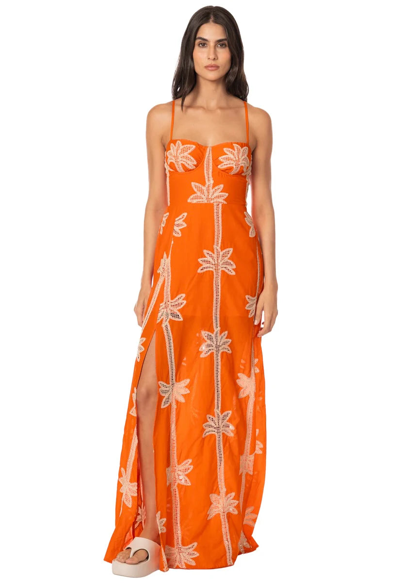 Tangerine Tropics Romina Dress - Orange