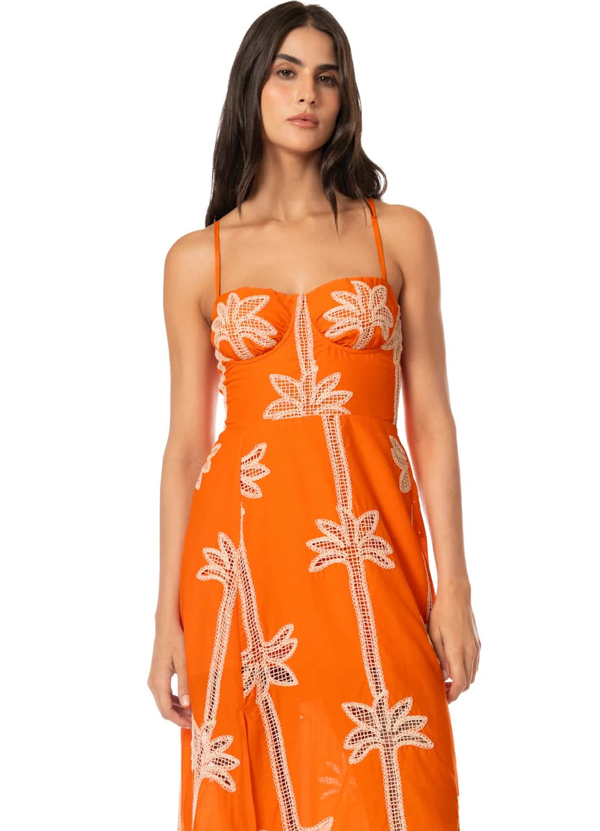 Tangerine Tropics Romina Dress - Orange