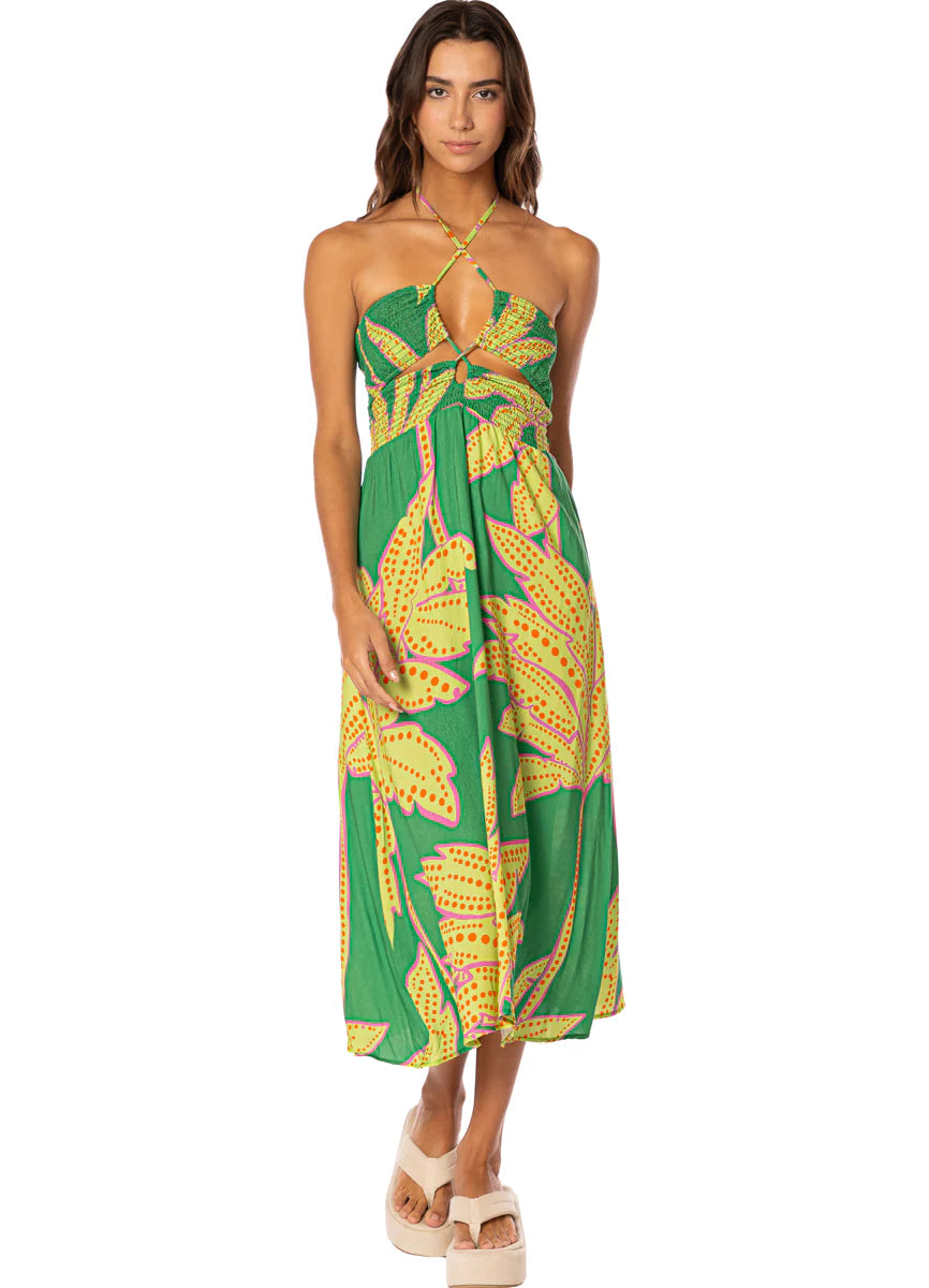 Palm Rush Karhi Dress - Bright Green