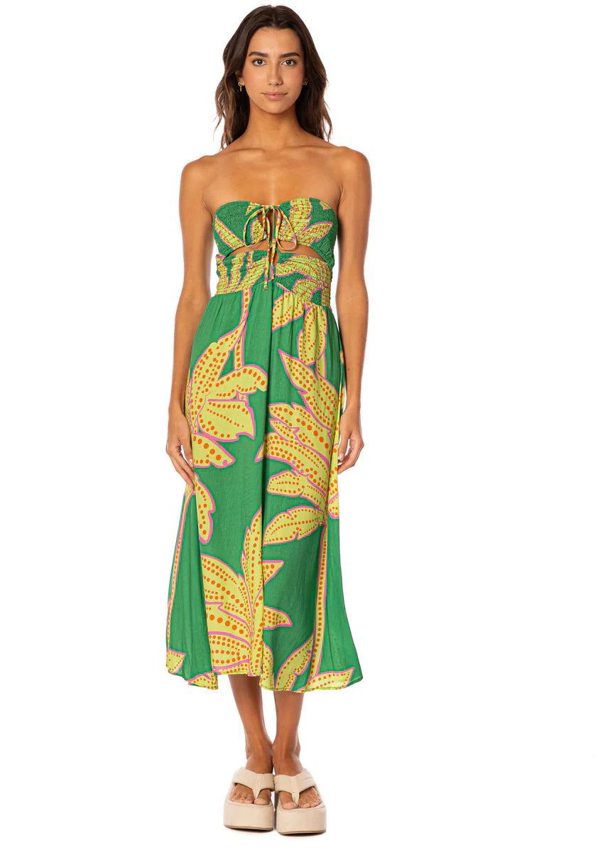 Palm Rush Karhi Dress - Bright Green