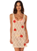 Woven Garden Vacay Dress - Light Beige