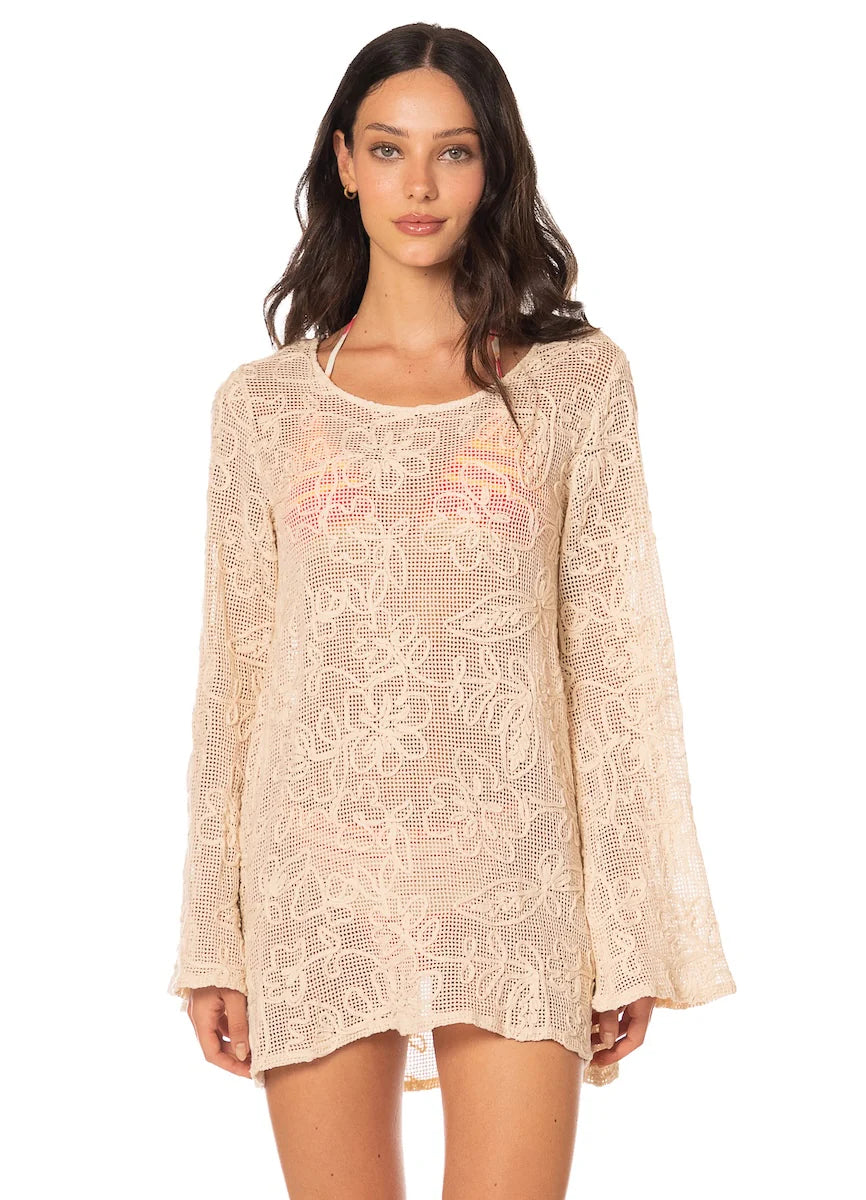 Delicate Heart Flavia Dress - Light Beige