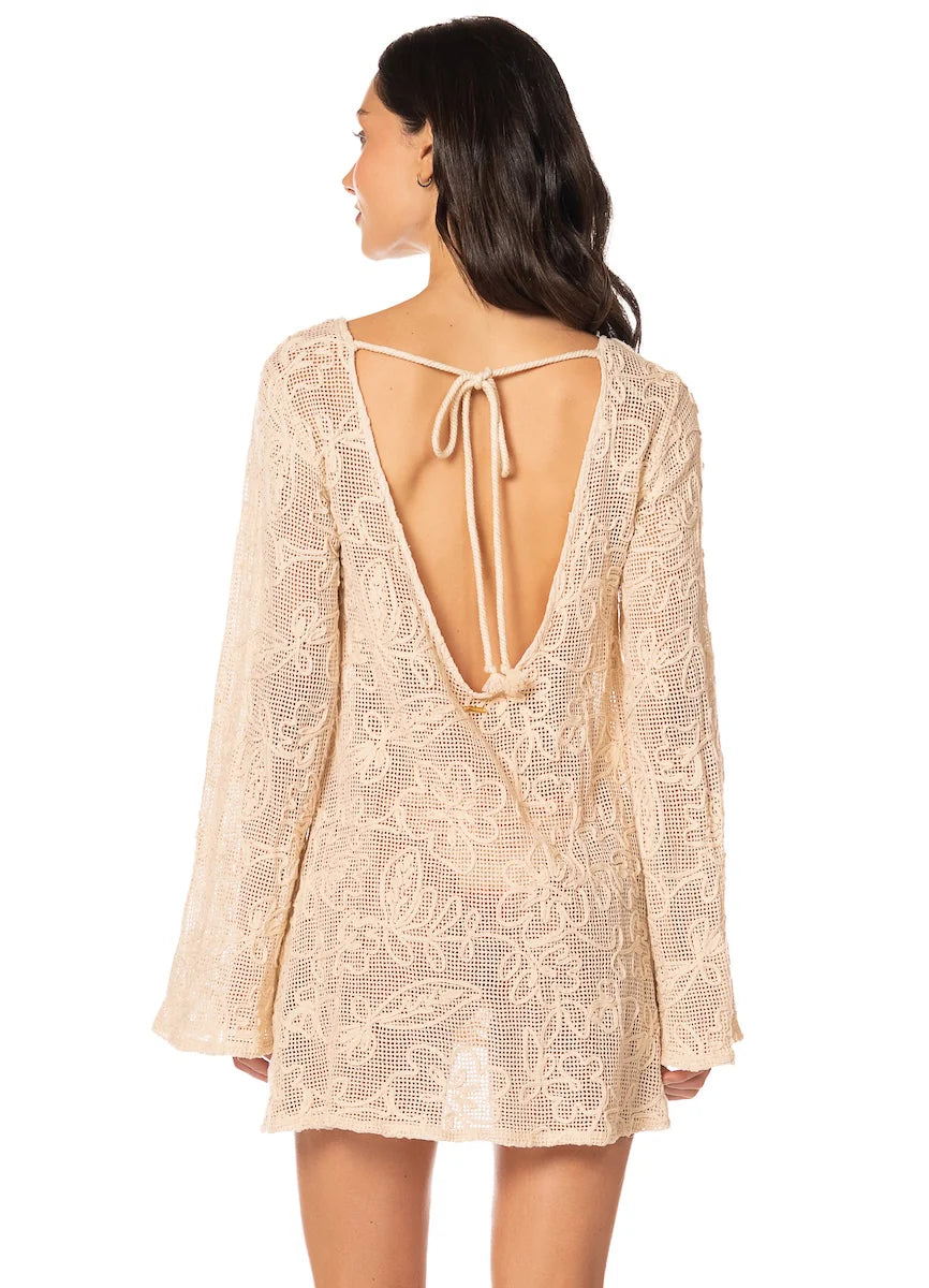 Delicate Heart Flavia Dress - Light Beige