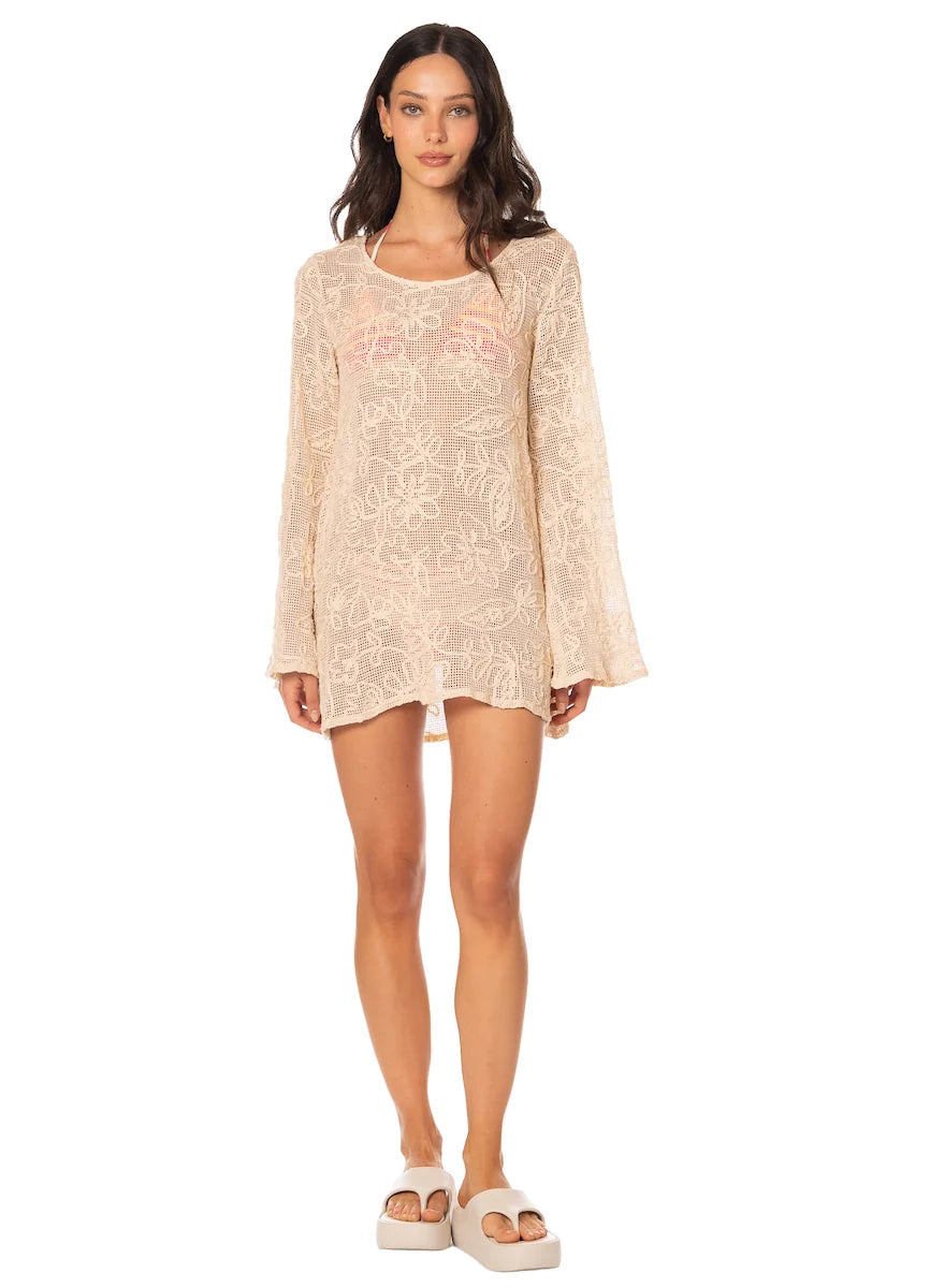 Delicate Heart Flavia Dress - Light Beige