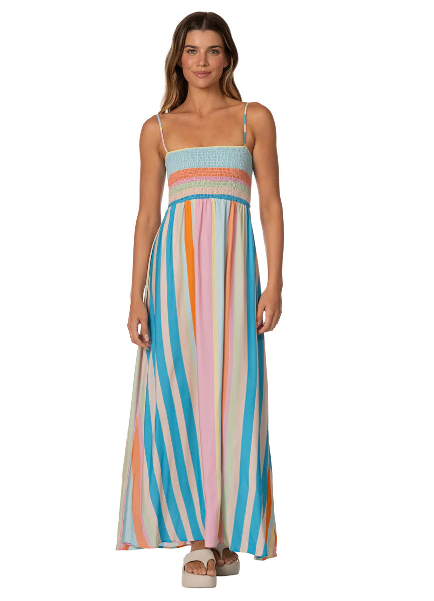 Deep Sea Lines Ailany Long Dress - Lt/Pastel Blue