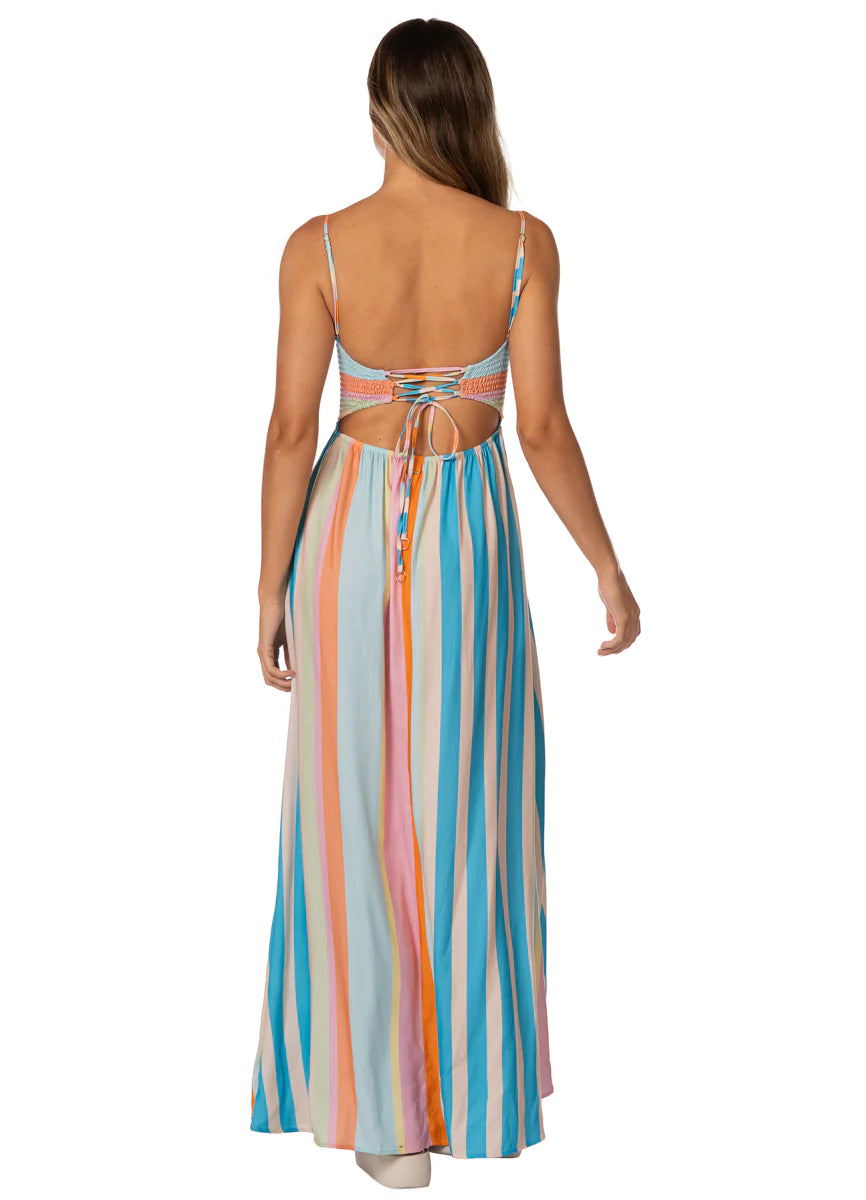 Deep Sea Lines Ailany Long Dress - Lt/Pastel Blue