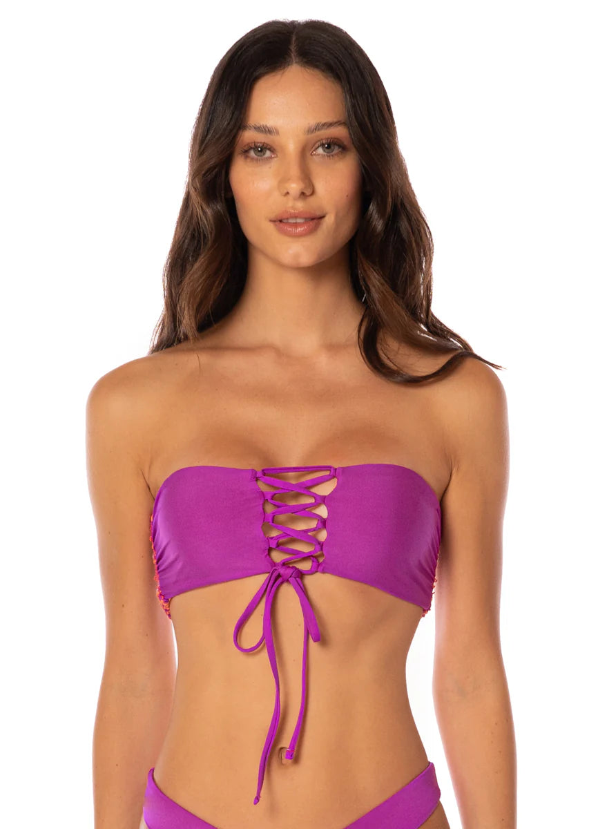 Sunset Palm Artemis Top - Purple