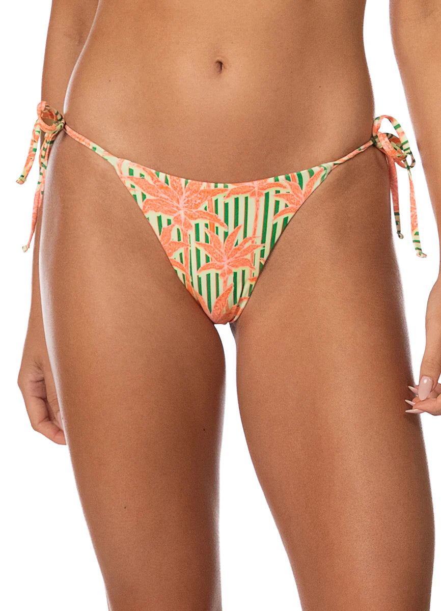 Blooming Stripes Sunning Bottom - Bright Green