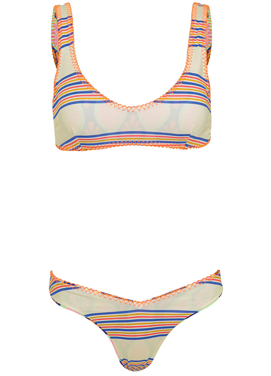 Stamped Blooms Valerya Bottom - Open Pink