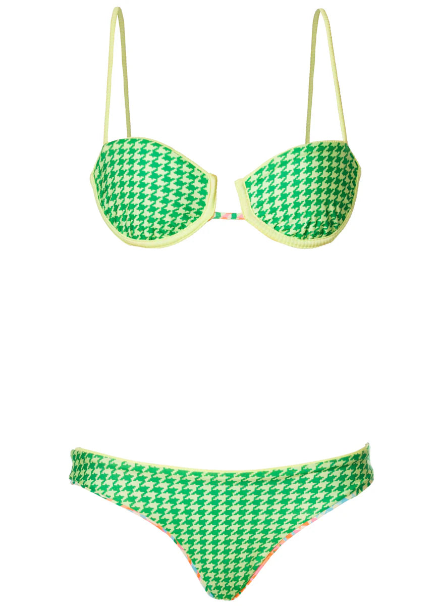 Dreamy Grid Amatista Top - Open Green