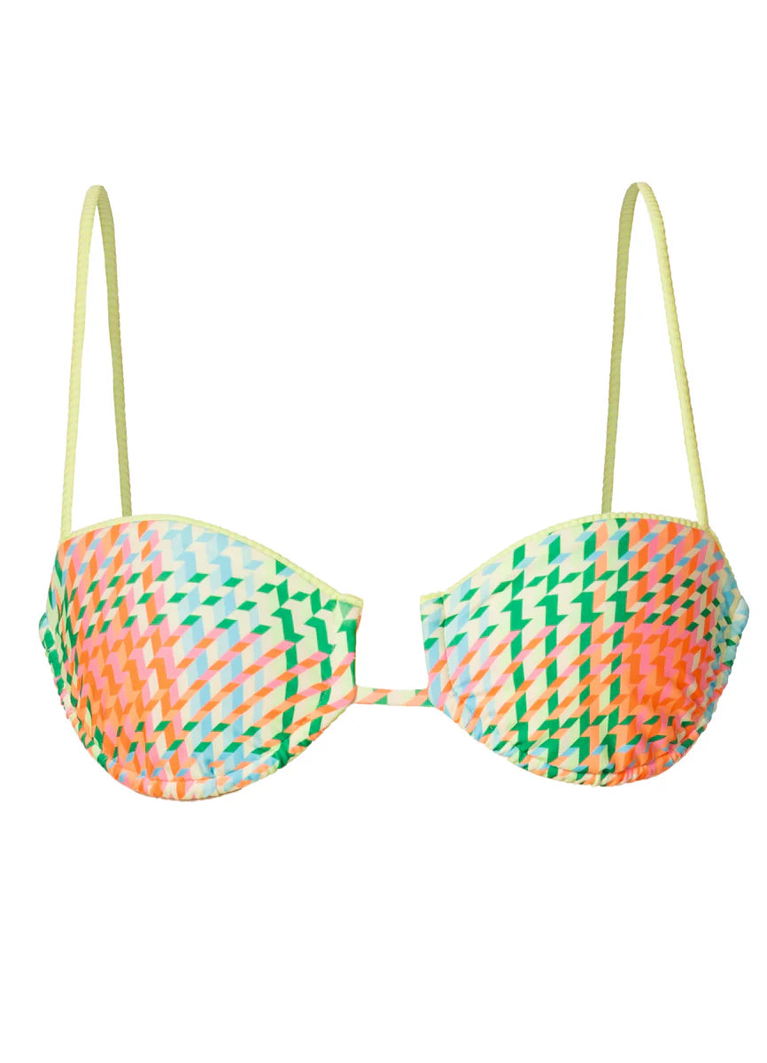 Dreamy Grid Amatista Top - Open Green