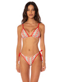 Geomatrix Ginger Top - Open Red