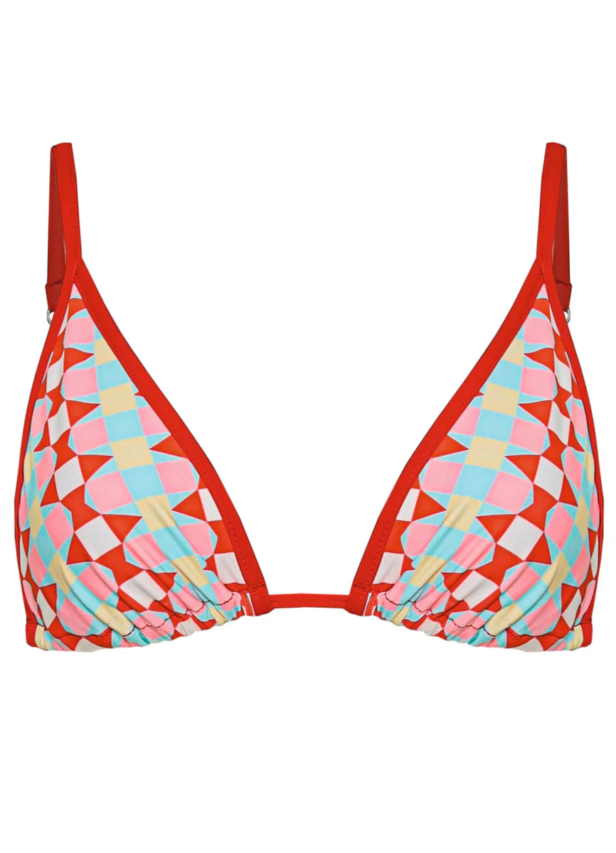 Geomatrix Ginger Top - Open Red