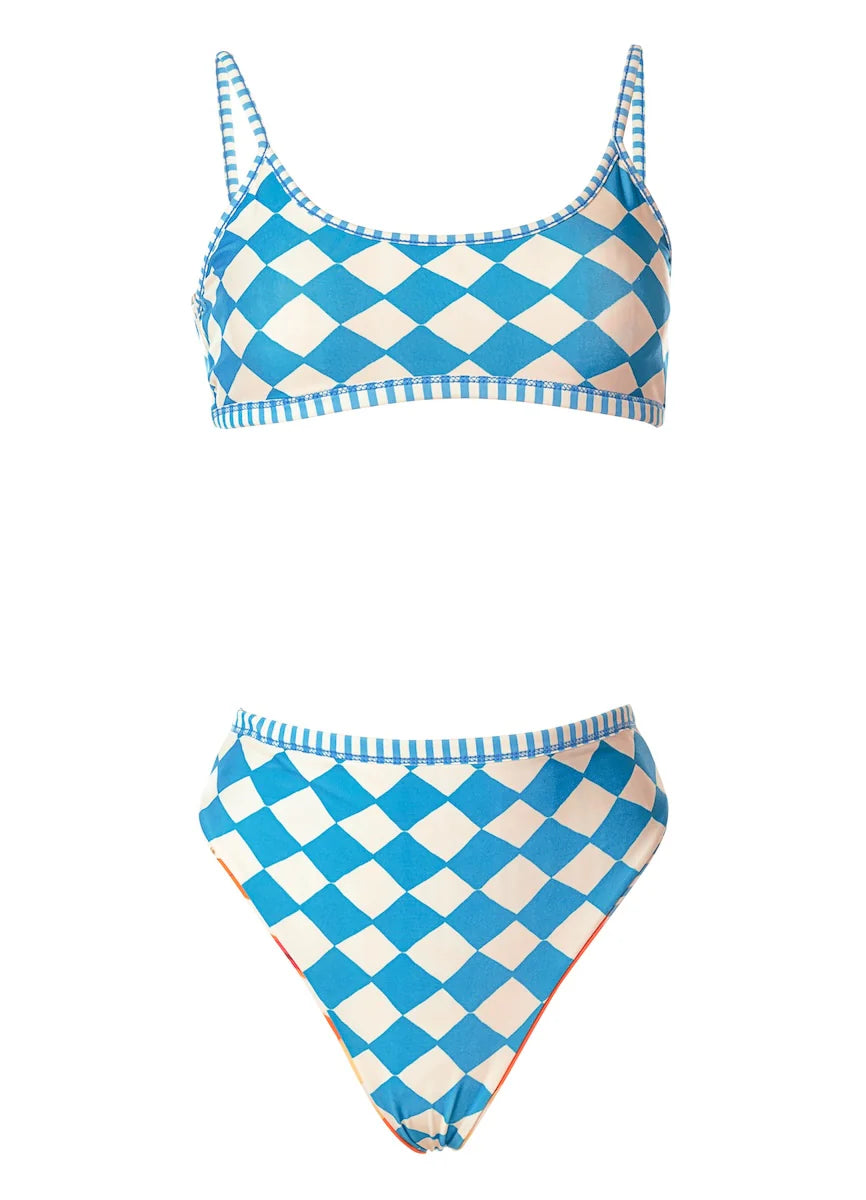 Beach Static Lane Top - Open Blue