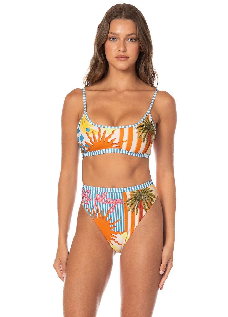 Beach Static Lane Top - Open Blue