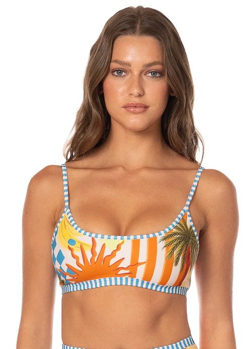 Beach Static Lane Top - Open Blue
