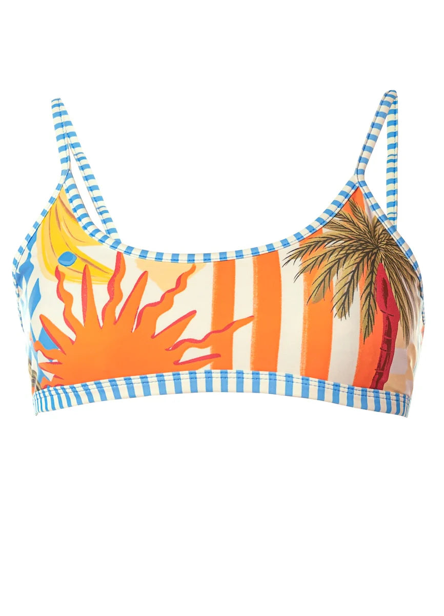 Beach Static Lane Top - Open Blue