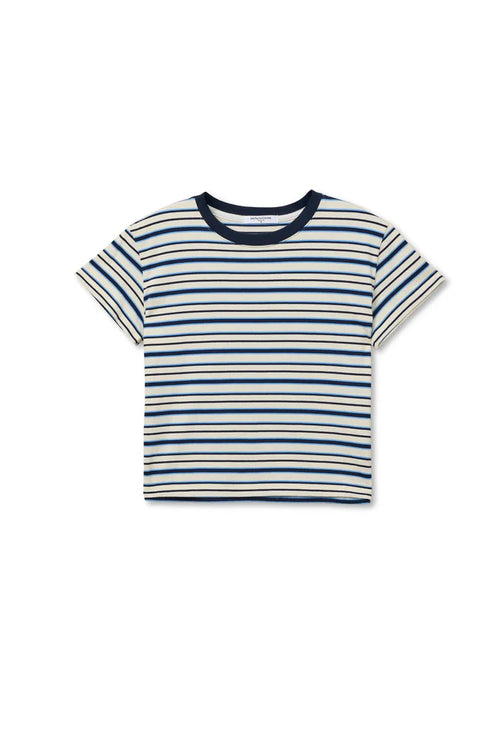 Dawn Stripe Supima Cotton Tee - Navy Pacific Stripe
