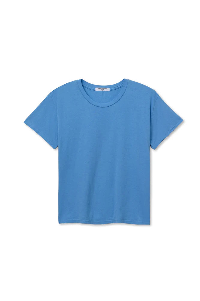 Harley Cotton Boxy Crew Tee - Pacific Blue
