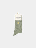 3Pk Mens Non Terry Ribbed Crew - Green