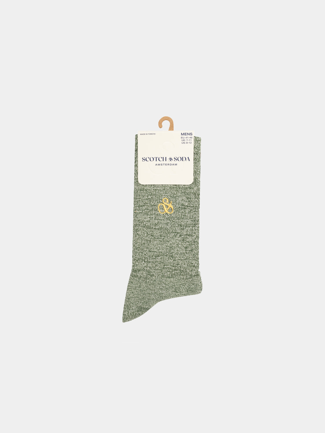 3Pk Mens Non Terry Ribbed Crew - Green