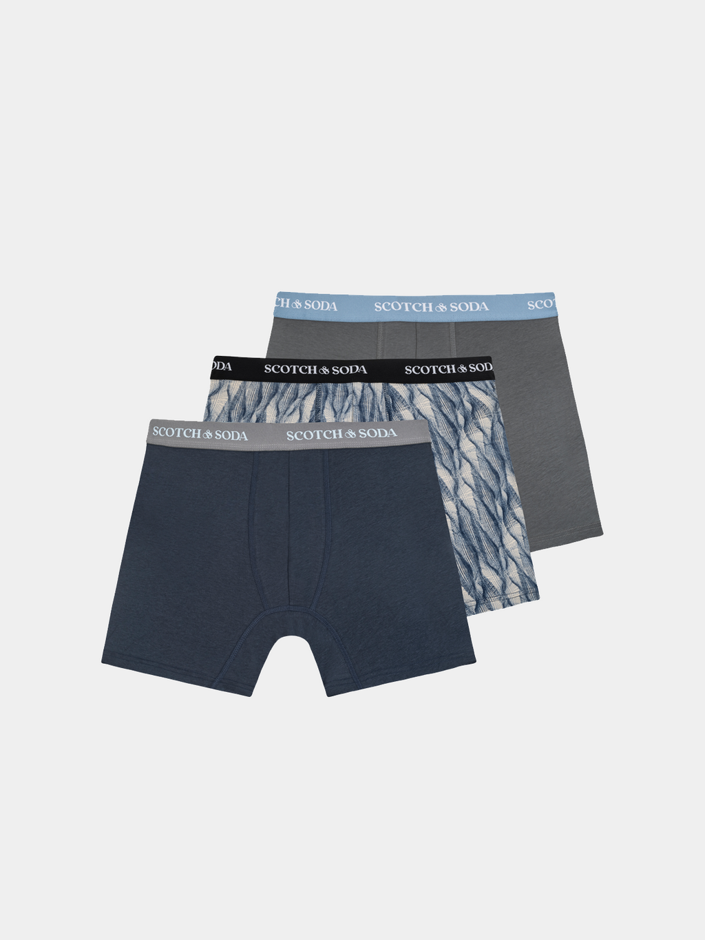 3Pk Boxer Brief - Blue/Grey