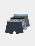 3Pk Boxer Brief - Blue/Grey