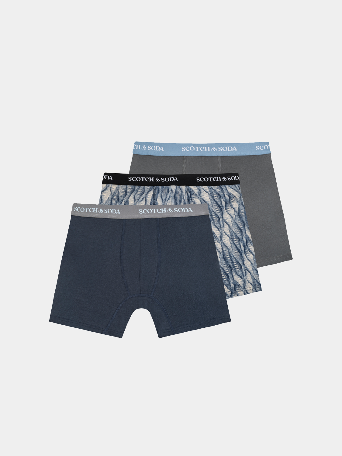 3Pk Boxer Brief - Blue/Grey