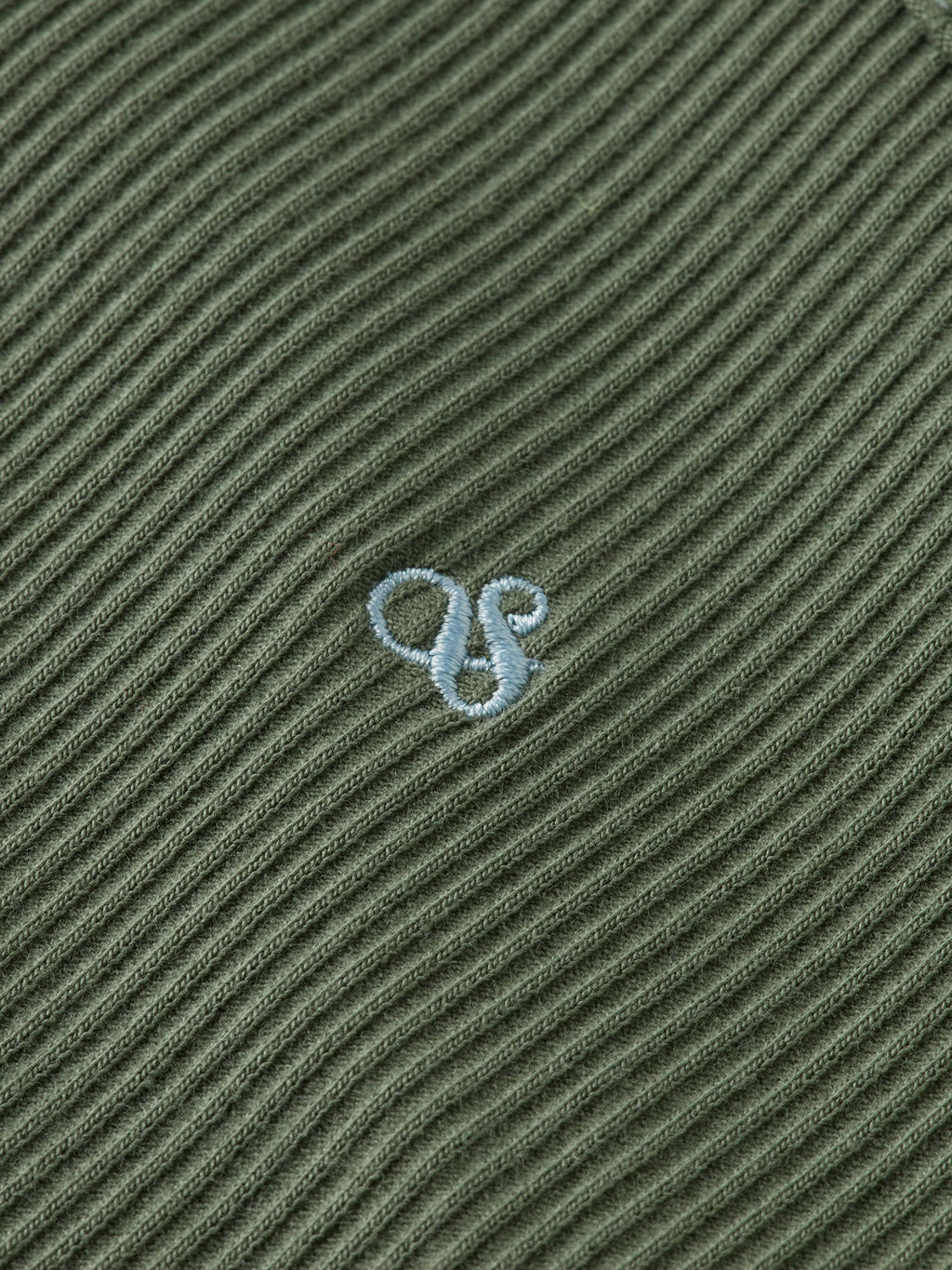 Ribbed racer tank - Thyme