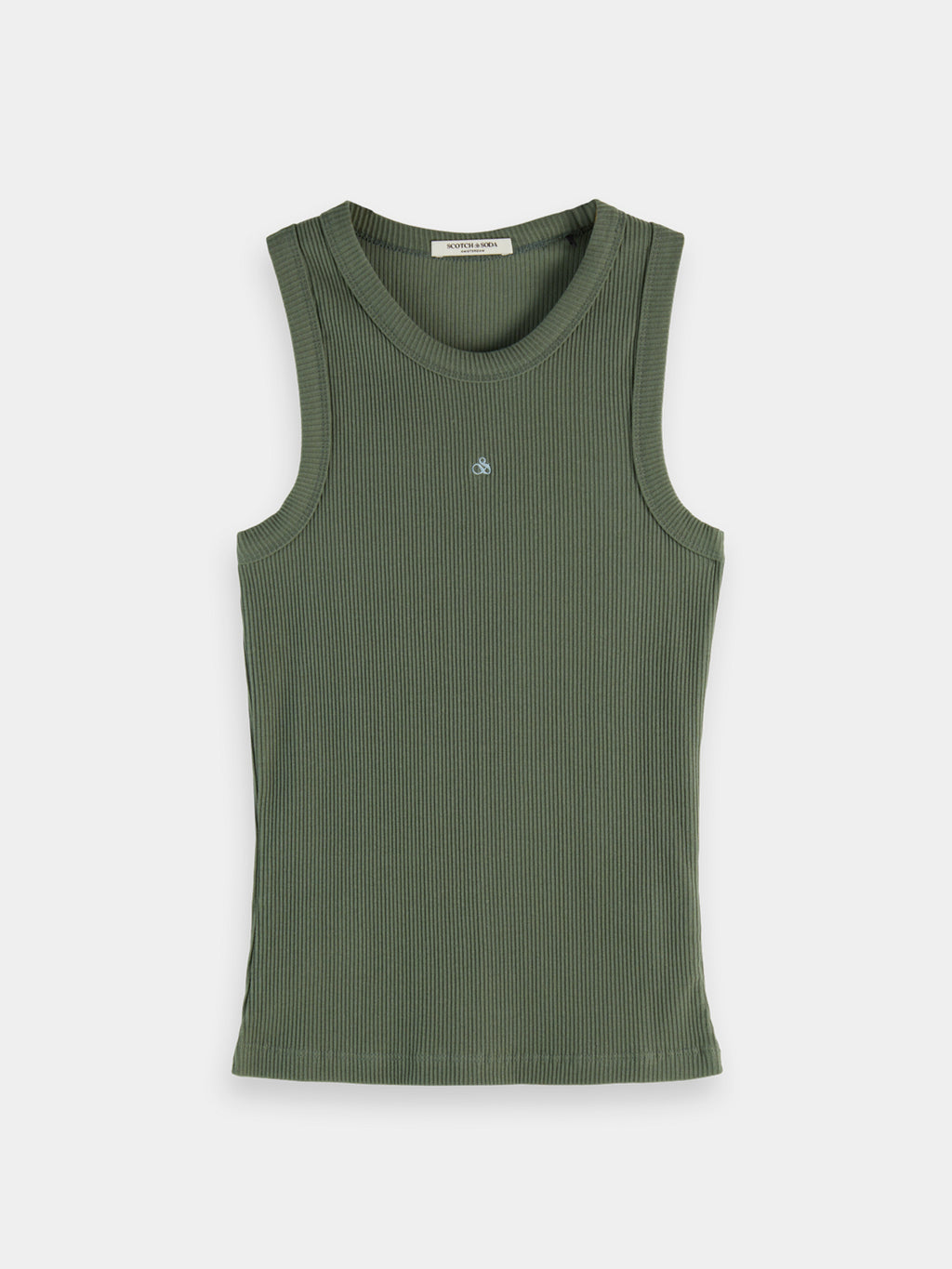 Ribbed racer tank - Thyme