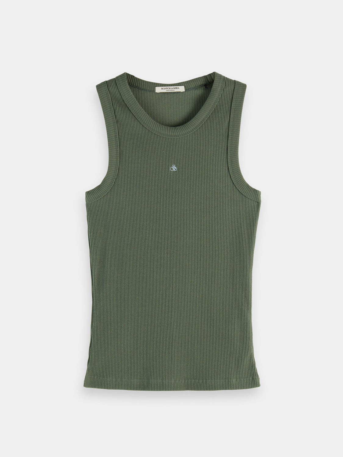 Ribbed racer tank - Thyme
