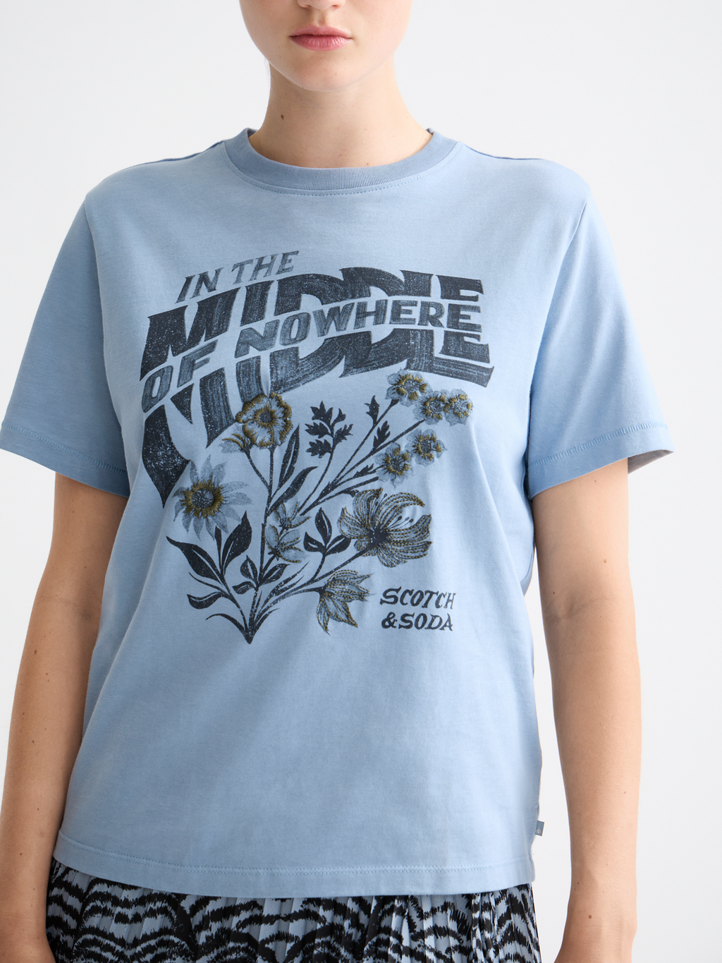 Artwork t-shirt - Faded Denim